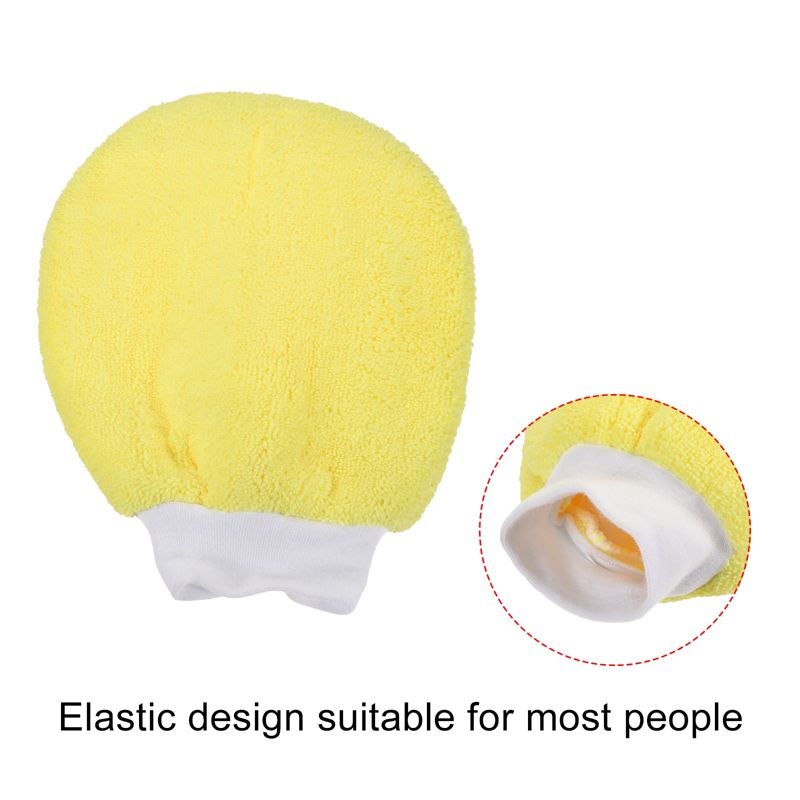 Unique Bargains Microfiber Wash Mitt Scratch Free Round Dusting Gloves for House Cleaning Washing, 5 of 7