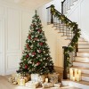 EROMMY 7.5Ft Pre-Lit Christmas Tree With 500 Incandescent Warm White Lights, Pine Cones And Ornaments - 4 of 4