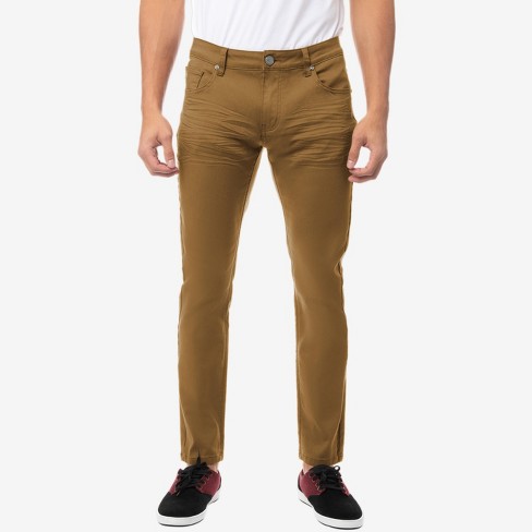 X Ray Men's Five-pocket Stretch Cotton Colored Twill Pants In