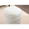 CAVINAS Soft Velvet Ottoman, Round Ottoman, Entryway Padded Footstool, Velvet Ottoman Bench, Footrest Stool for Living Room, Bedroom - 2 of 4