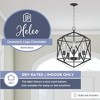 Prominence Home 5 Light Geometric Pendant Chandelier, Indoor Modern Candle Style Ceiling Lighting, Heleo, 51567-31, Matte Black - 2 of 4