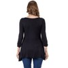 Womens Ruched Sleeve Swing Tunic Top - 24seven Comfort Apparel™ - 3 of 4