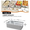 6-Pack Full-Size Stainless Steel Steam Table Pans, 4" Deep  Large-Capacity Buffet & Holiday Family Serving, Easy-Clean, Stackable Food Storage - 3 of 4