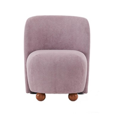 Vynxaria Blue Armless Modern Accent Chairs with Low Back & Round Pine Legs, for Indoor & Balcony Use