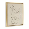 Stupell Industries Earthtone Bunny Sketch Black Floater Framed Canvas Wall Art - 3 of 4