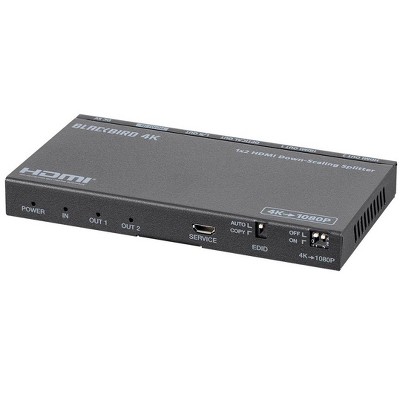 Monoprice Blackbird 4K 1x2 HDMI Splitter, Supports HDMI 2.0, HDCP 2.2, 4K@60Hz, YUV 4:4:4, Featuring 4K to 1080p Downscaling