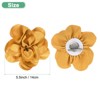 Unique Bargains Alloy Satin Fabric Big Rose Flower Dainty Brooches and Pins 1 Pc - 3 of 4