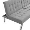 NicBex 68.1 Inch Convertible Folding Futon Sofa Bed with Stainless Legs for Living Room,Apartment,Bedroom,Gray - 4 of 4