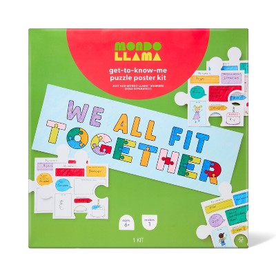 15ct Classroom Craft About Me Puzzle Poster Kit - Mondo Llama™