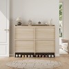 4-Drawer Shoe Cabinet with Flip Drawers, Adjustable Freestanding Wooden Shoe Organizer for Entryway, Hallway, and Living Room - 3 of 4