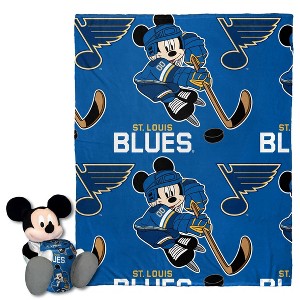 NHL St. Louis Blues Mickey Silk Touch Throw Blanket and Hugger - 1 of 3