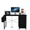 Chery Life 47.3"Office Desk With Power Outlet,3 Drawers,Side Pocket, Study Desk, For Home Desk, Company Computer Desk - 3 of 4
