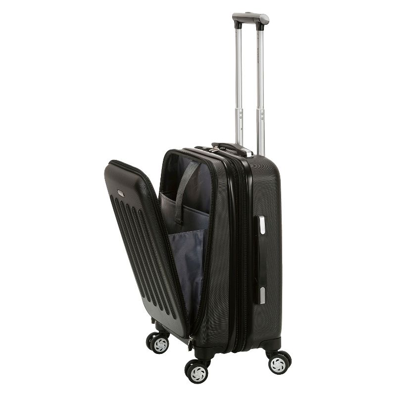 Rockland Titan Polycarbonate Hardside Carry On Spinner Suitcase - Black, 3 of 8