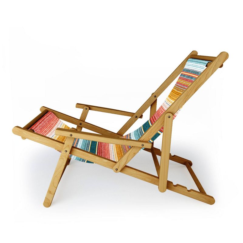 Little Arrow Design Co Serape Southwest Stripe Folding Lounge Chair - Deny Designs, 3 of 5