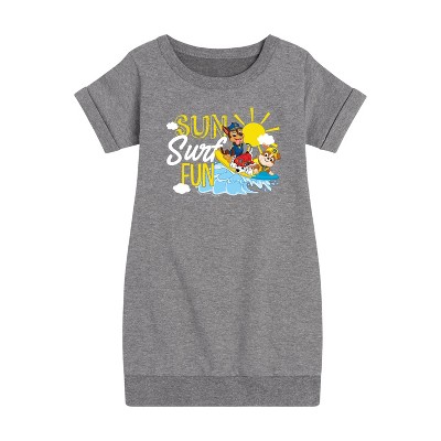 - Paw Patrol - Sun Surf Fun Graphic Short Sleeve Fleece Dress