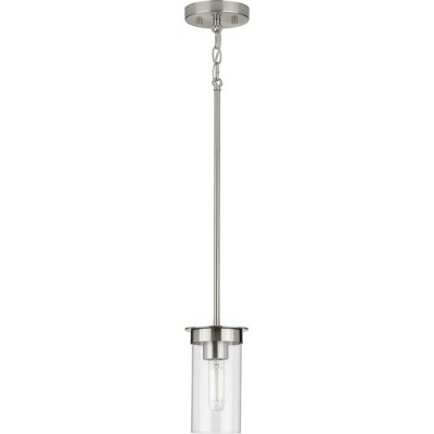 Kellwyn Matte Black and Clear Glass Mini-Pendant Light