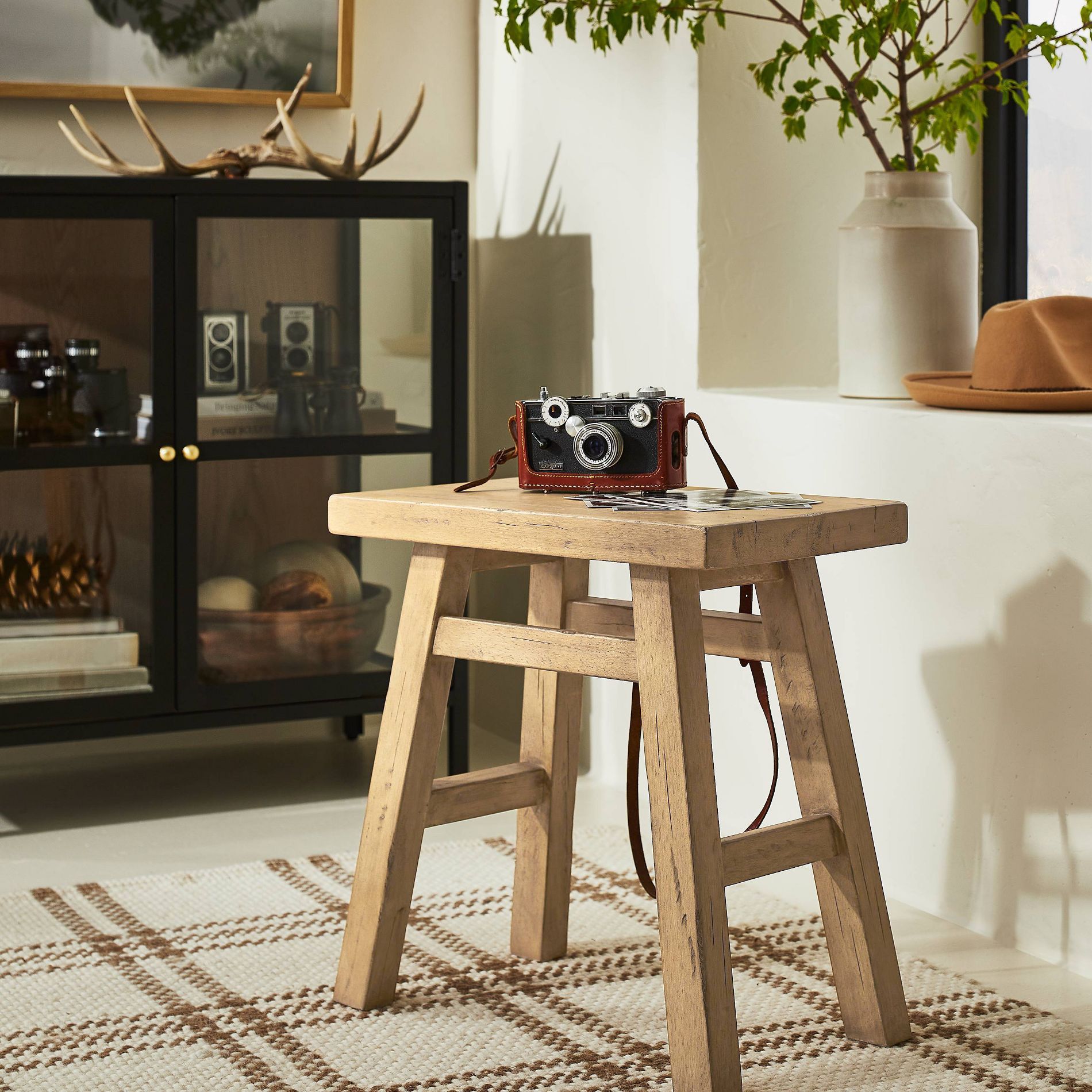 Thatcher Wood Stool Natural - Threshold™ designed with Studio McGee