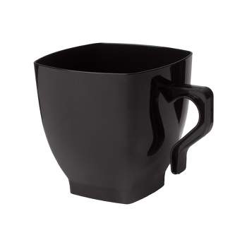 Visions 8 oz. Black Plastic Coffee Mug - 192/Case