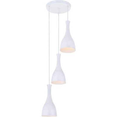Elegant Lighting Aiken 3 Light White Pendant
