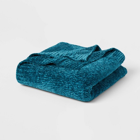 Velvet discount teal throw