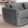 APRILSOUL65 "3-in-1 foldable large size sofa bed, modern velvet double sofa, sofa bed with adjustable back - 4 of 4