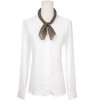 INSPIRE CHIC Women Polka Dots Cotton Linen Retro Solid Color Plain Square Neck Scarves 1Pc - 2 of 4