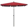 vidaXL Garden Parasol with Pole 82.7"x55.1" Bordeaux Red - 2 of 4