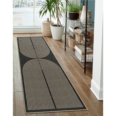Lahome Modern Back to College Series Rainbow Jute Washable Outdoor Area Rug-Soft, Durable Carpet for Patio, Garden, or Balcony