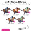 Big Dot of Happiness Kentucky Horse Derby Banner, Derby Day Party Decorations, 30 Feet of Cord, 15 Double-Sided Colorful Paper Horse Racing Designs - 4 of 4