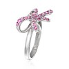Ross-Simons 0.70 ct. t.w. Rhodolite Garnet Bow Ring in Sterling Silver - 3 of 4