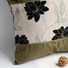 Slickblue Linen Decorative Pillow Cushion - Stylish Patchwork Floor Pillow, 19.7x19.7 inches, 2 Design Options - 2 of 4