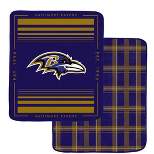 NFL Baltimore Ravens Basic Block Double-Sided Flannel Fleece Blanket