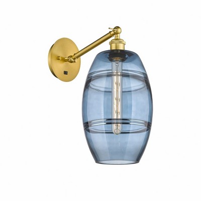 Vaz - 1 Light Arm Adjusts Up and Down Wall Sconce In Industrial Style-9.88 Inches Tall and 8 Inches Wide