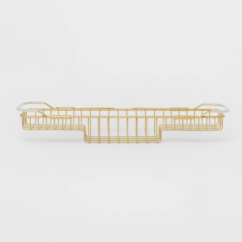 Gold best sale bathtub tray