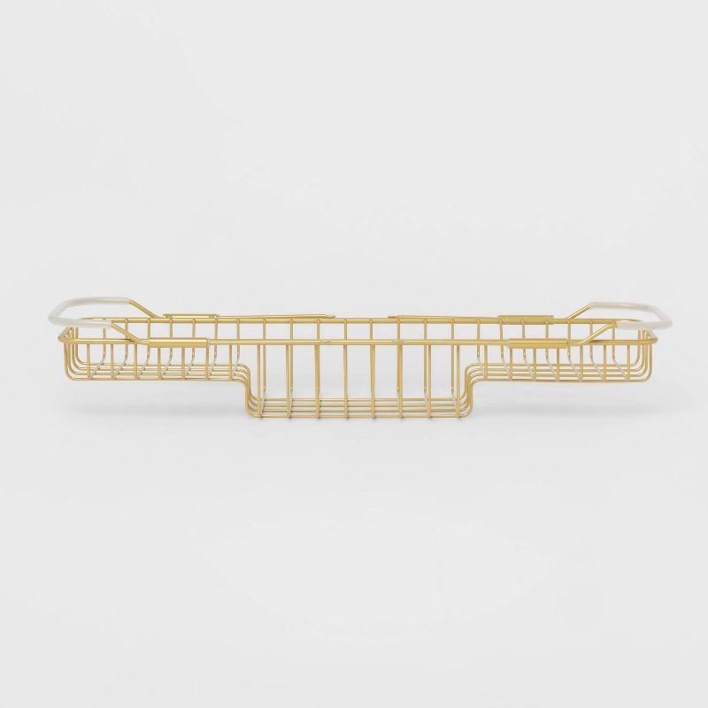 Metal Bathtub Tray with Expandable Arms Brass - Room Essentials&#8482;, 1 of 7