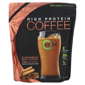 Chike Cinnamon High Protein Iced Coffee, 20 G Protein, 2 Shots Espresso, 1 G Sugar, Keto Friendly and Gluten Free, 14 Servings (14.8 Ounce) - 1 of 2