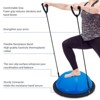 23-Inch Balance Ball, 1600 Lbs Inflatable Half Exercise Ball Balance Trainer with Nonslip Base, Half Yoga Ball Strength Training Equipment, Blue - 3 of 4