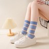 Anna-Kaci 3 Pairs Women's Mid-Calf Striped Casual Cotton Socks - 4 of 4