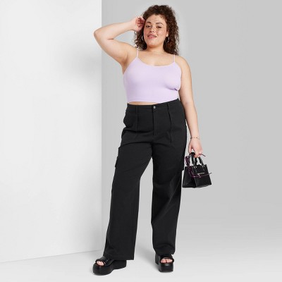 High Waist Wide Leg Cargo Pants