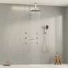 CASAINC 6-Spray 12 Inches Thermostatic Daul Shower Heads Ceiling Mount Fixed and Handheld Shower Head 2.5 GPM - 3 of 4