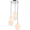 Elegant Lighting Gene 3 light Chrome and Frosted white glass pendant - 4 of 4