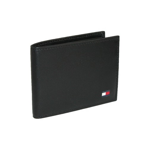 Buy Tommy Hilfiger Men Black Indo Saffiano Leather Texture B-Fold Wallet -  NNNOW.com