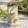 Teamson Home 29.13" Water Fountain with Planter, Natural - 4 of 4
