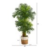 Nearly Natural 6-ft Hawaii Artificial Palm Tree in Handmade Natural Jute and Cotton Planter - 2 of 4