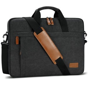 Laptop Bag 17 Inch, Computer Bags for Men Water-resistant Canvas Laptop Case Slim Laptop - 1 of 4