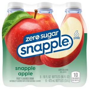 Snapple Apple Zero Sugar Juice Drink - 16 Oz Bottle (Pack of 6) - 1 of 2