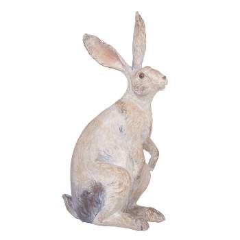 Transpac Resin 12.25" White Easter Dimensional Shaded Bunny Decor
