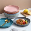 LunaLulinlk 6 Pack 9 inch Lightweight Wheat Straw Plates, Unbreakable and Reusable Plate Set - 4 of 4