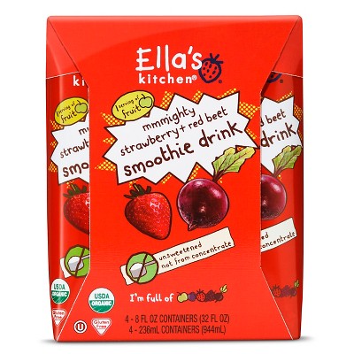 Ella's Kitchen Apple, Strawberry, Beet, & Raisin Veggie Juice - 4pk/8 fl oz Boxes