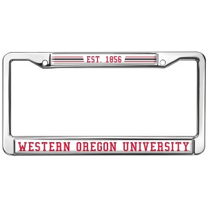 Western Oregon University Full Size Standard License Plate Metal Frame - 1 of 4